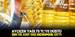 Ayçiçek Yağı Fiyatı İyice Düştü Sadece 75 TL! BİM ve A101 Ayçiçek Yağı Fiyatını Yarıya Çekti!