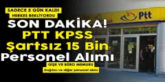 PTT Sınav ve KPSS Şartsız Binlerce Personel Alımı Yapacağını Duyurdu!