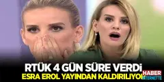 RTÜK Esra Erol'a 4 Gün Süre Verdi! Esra Erol Yayından Kaldırılıyor..